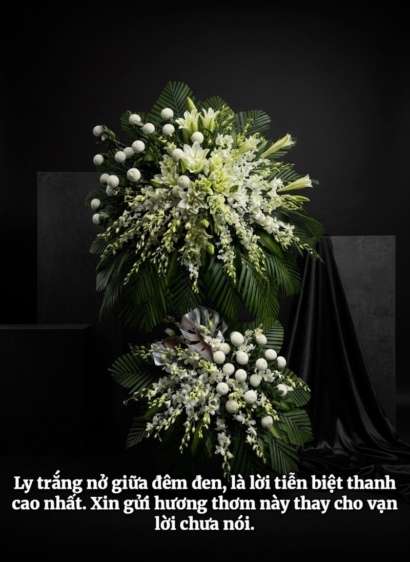 Kệ Hoa Kính Viếng Trắng Tinh Khôi